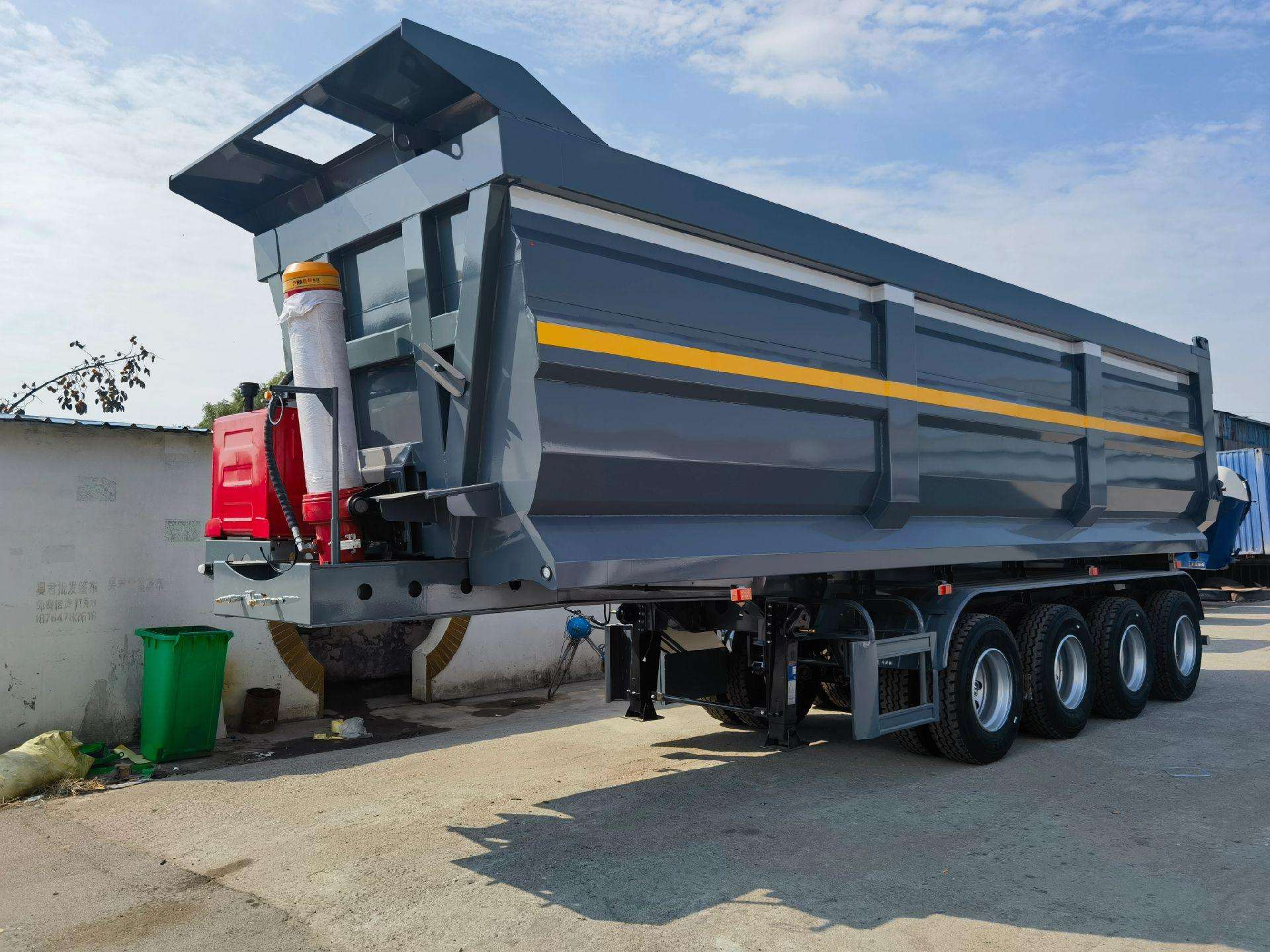 U-type tipping semi-trailer manufactured by Sigma Vehicle ready for export
